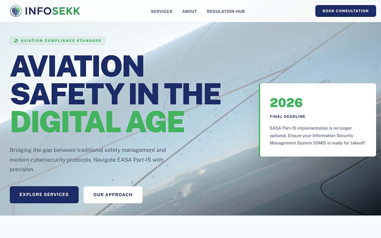 Infosekk website screenshot